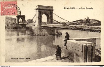 CPA Beaucaire Le Pont Suspendu