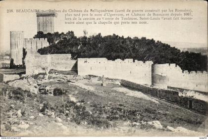 CPA Beaucaire Ruines du chateau