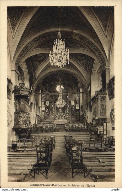 CPA Beaufort Sur Doron Interieur de L Eglise