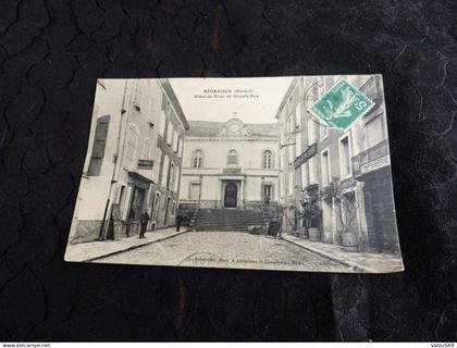 C-4118 , CPA, Bédarieux , Hôtel de ville et grande Rue