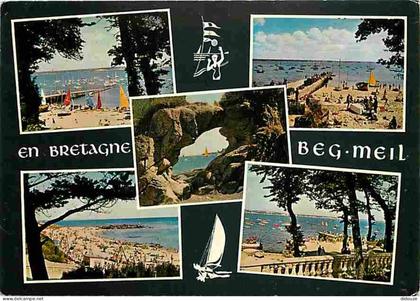 Carte Postale - 29 - Fouesnant - Beg Meil - Multivues - Plages - Voir Scans Recto Verso