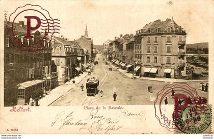 BELFORT PLACE DE LA BASCULE TRAM TAMWAY