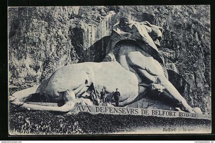 CPA Belfort, Monument Aux Defenseurs de Belfort 1870-71