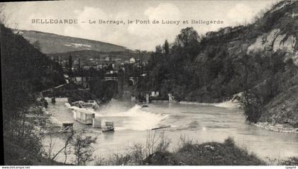 CPA Bellegarde le Barrage le Pont de Lucey et Bellegarde