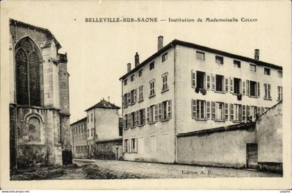 CPA Belleville sur Saone Institution de mademoiselle Collin
