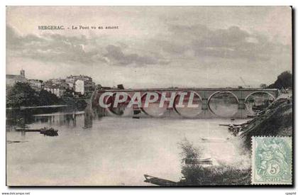CPA Bergerac Le pont vu en amont