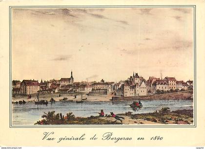 CPSM Bergerac Vieilles gravures de 1840