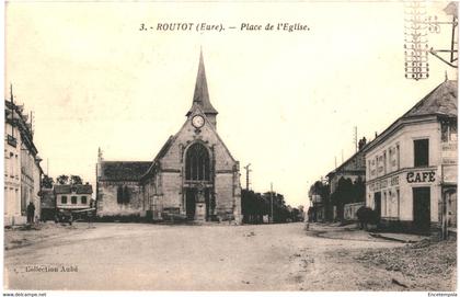 CPA carte postale France  Routot Place de l'église   VM61111ok