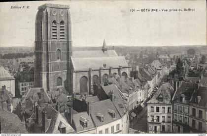 CPA Bethune Vue Prise Du Beffroi