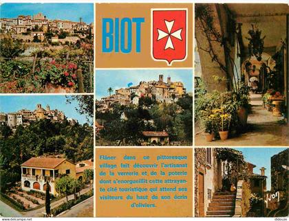 06 - Biot - Multivues - Blasons - CPM - Voir Scans Recto-Verso