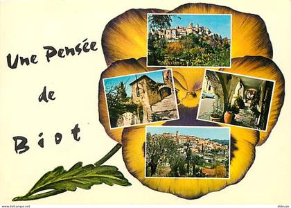 Carte Postale - 06 - Biot - Une pensée de Biot - Multivues - Fleurs - CPM - Carte Neuve - Voir Scans Recto-Verso - Posca