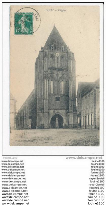 carte de  BLEVY  ( recto verso )
