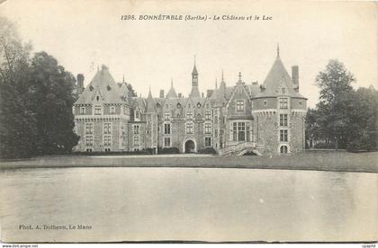 CPA Bonnetable Sarthe le chateau et le Lac