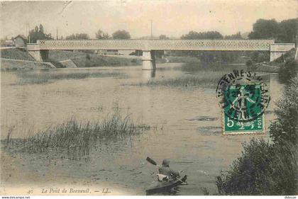 Carte Postale Ancienne - 94 - Bonneuil sur Marne - Le Pont de Bonneuil - Animée - Canotage - CPA - Oblitération de 1911