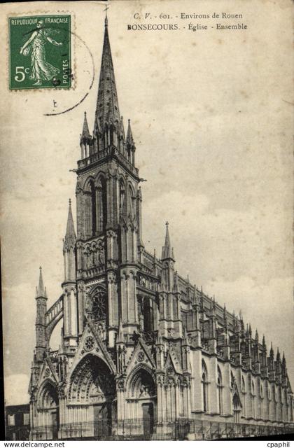 CPA Bonsecours Eglise Ensemble