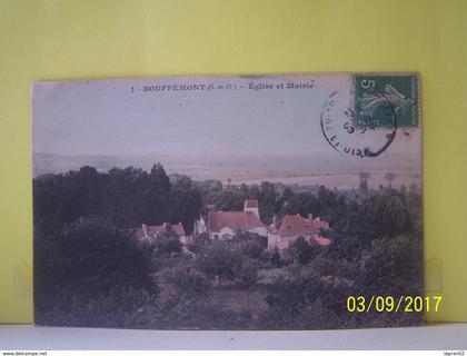 BOUFFEMONT (VAL D'OISE) EGLISE ET MAIRIE.