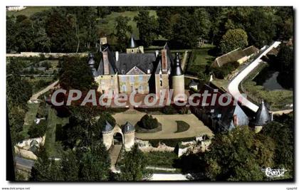CPSM Environs de Bouloire Semur en Vallon Sarthe Vue aerienne Le Chateau