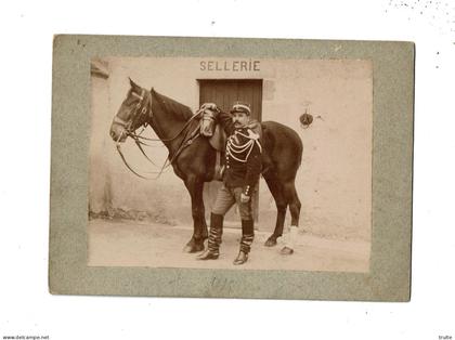 BOURBON-L'ARCHAMBAULT GENDARME AVEC SON CHEVAL ( PHOTOGRAPHIE )