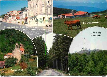 42 - Bourg Argental - Multivues - Vaches - Pharmacie - CPM - Voir Scans Recto-Verso