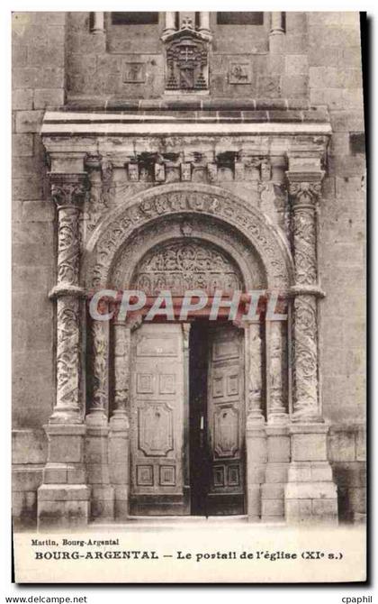CPA Bourg Argental Le Portail De I'Eglise