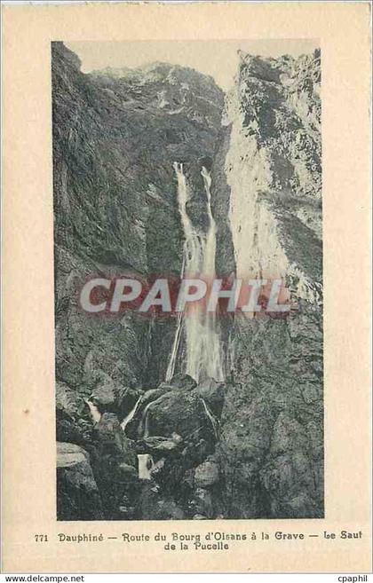 CPA Dauphine route du Bourg d'Oisans a la Grance le saut de la Pucelle