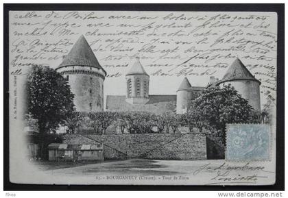 23 Bourganeuf carte nuage chateau    D23D  K23030K  C23030C RH030911