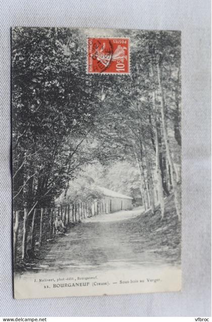 Cpa 1907, Bourganeuf, sous bois au verger, Creuse 23