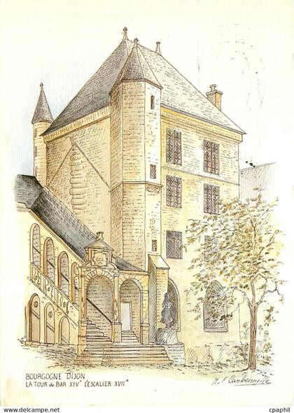 CPM Bourgogne Dijon La Rour du Bar l'Escalier