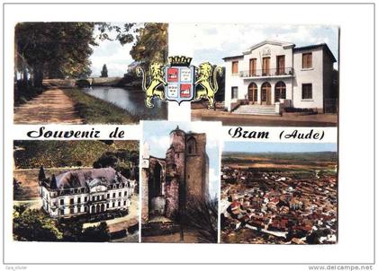 11 BRAM Multivue, Souvenir, Canal du Midi, Mairie, Chateau, Eglise, ed Spadem, CPSM 10x15, 197?