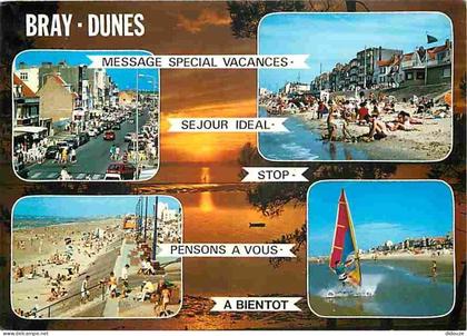 59 - Bray Dunes - Multivues - Plage - Automobiles - Planche à voile - CPM - Voir Scans Recto-Verso