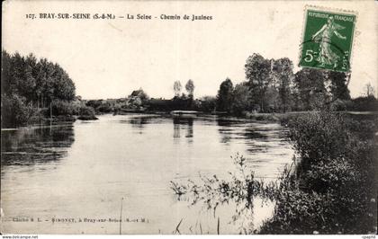 Bray sur Seine - La Seine - Chemins de Janines - CPA