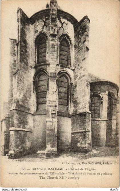 CPA BRAY-sur-SOMME Chevet de lÉglise (17489)