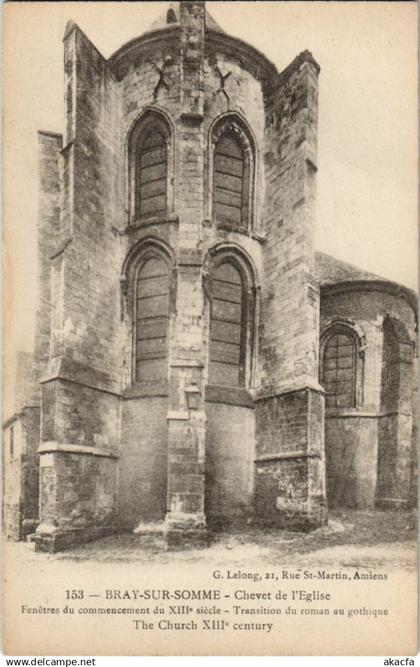 CPA BRAY-sur-SOMME Chevet de lÉglise (17490)