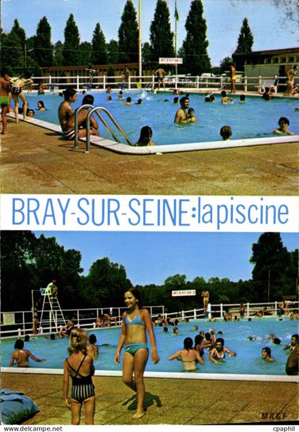 CPSM Bray sur Seine Seine et Marne La Piscine