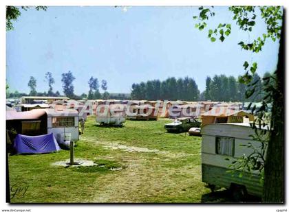 CPSM Bray sur Seine (Seine et Marne) Vue du Camping municipal