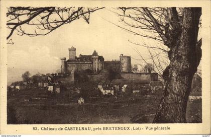 CPA Chateau De Castelnau Pres Bretenoux Vue Generale