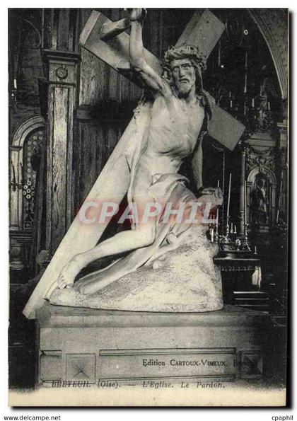 CPA Breteuil L Eglise Le Pardon Christ