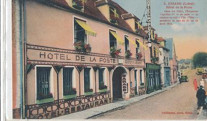 V 824 /CPA BRIARE (45)  HOTEL DE LA POSTE
