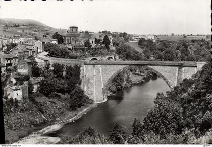 CPSM Environs de Brioude Vieille Brioude Vue Generale et Pont sur l'Allier