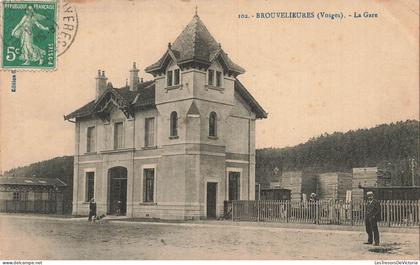 FRANCE - Brouvelieures - Gare - wagon - transport - place - animé - CPA