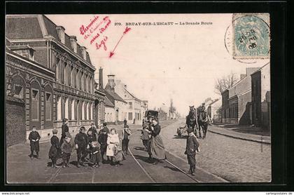 CPA Bruay-sur-l`Escaut, La Grande Route