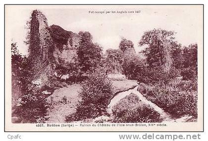 BRULON : Ruines du Chateau de l'Isle sous Brulon