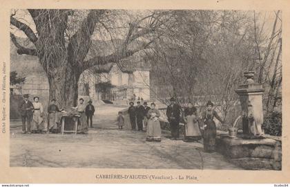 CPA-84-CABRIERES D'AIGUES-La place-Animée