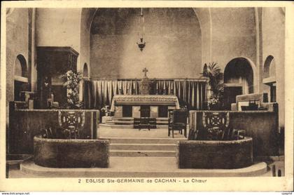 CPA Cachan Eglise Ste Germaine De Cachan Le Choeur