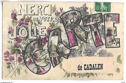 Merci de votre jolie carte de CADALEN