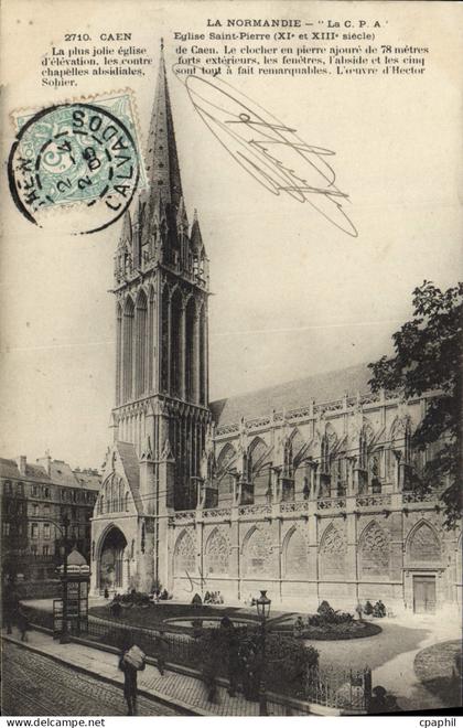 CPA Caen Eglise Saint Pierre