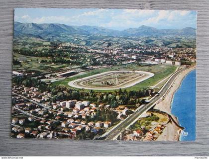 Cpa Cagnes sur mer (06) vue arienne-les bouches du loup et l'hippodrome