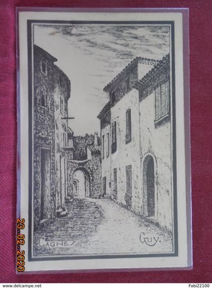 CPSM - Cagnes - Rue du Docteur Michel Provençal - Illustrateur Guy