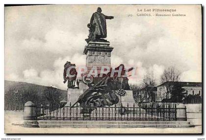 CPA Cahors Monument Gambetta