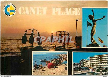 CPM Canet Plage Saint Nazaire en Roussillon Souvenir de la plage radieuse